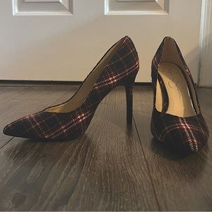 Plaid heels